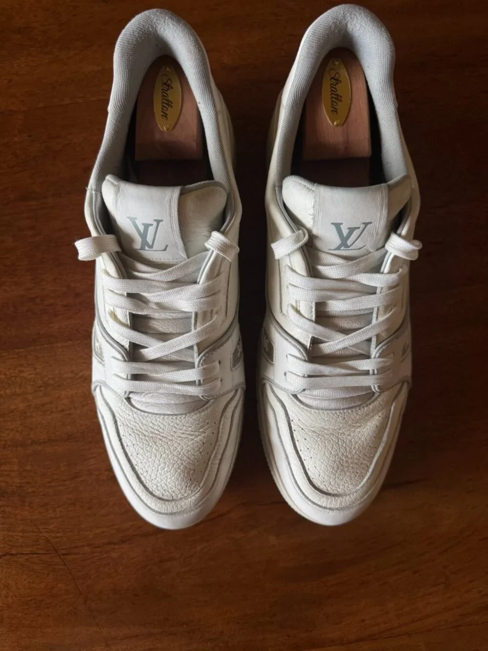 Louis Vuitton White Signature Trainers - Size 12